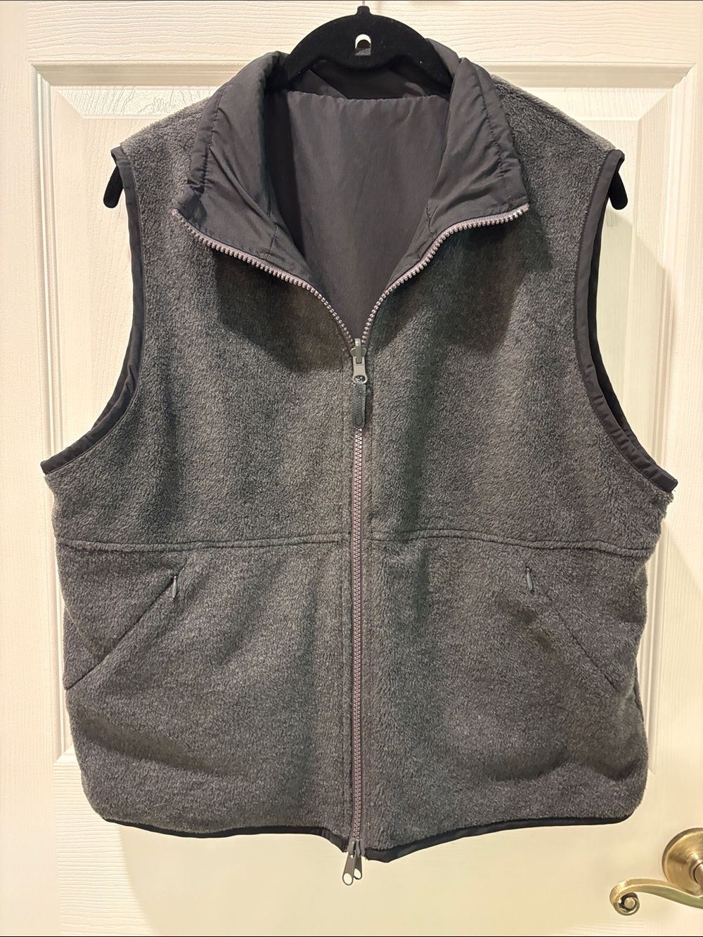 Catalina Dark Gray Reversible Fleece Zip Vest